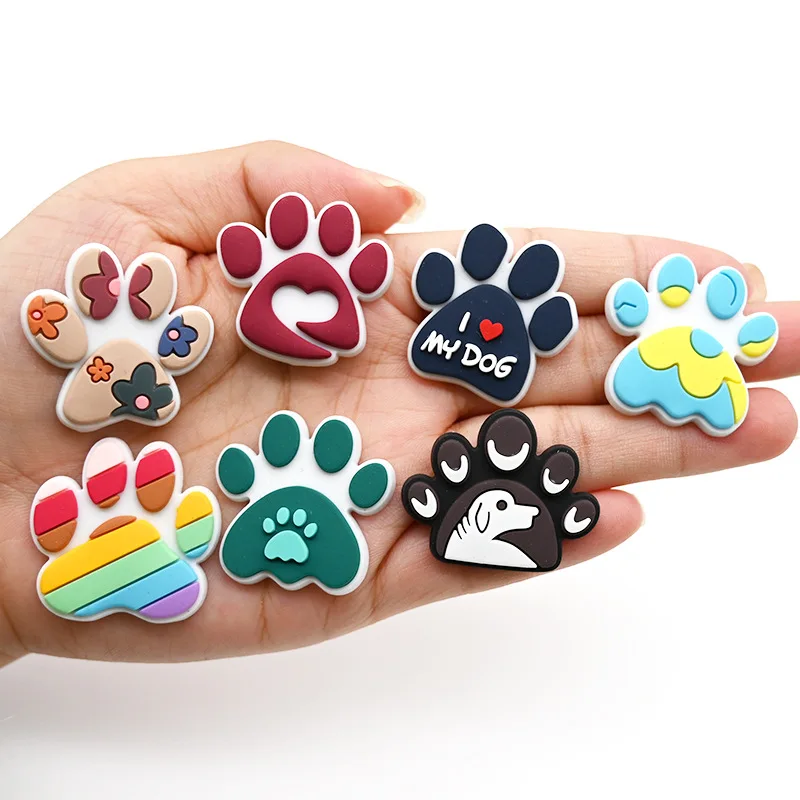 New Small PVC Soft Rubber Patches Cartoon Dog footprints Ornaments DIY Accessories for Hair Clips Clothes & Stationery view 5