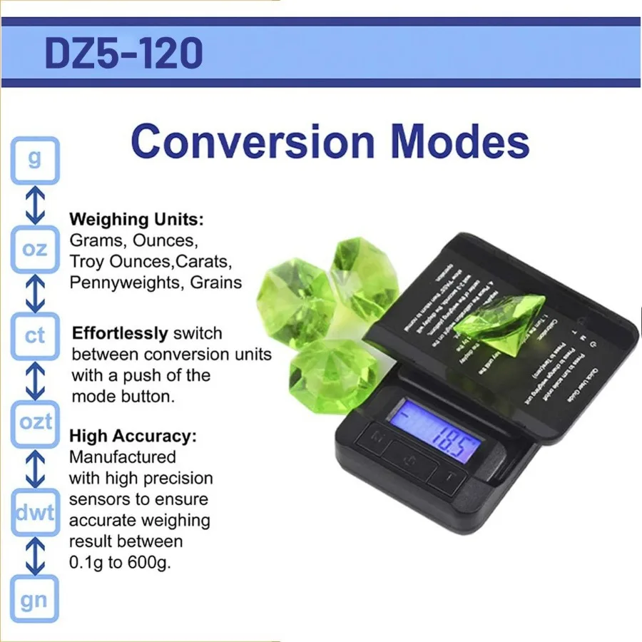 

DZ5120g Digital Pocket Scale 120G X 0.01G
