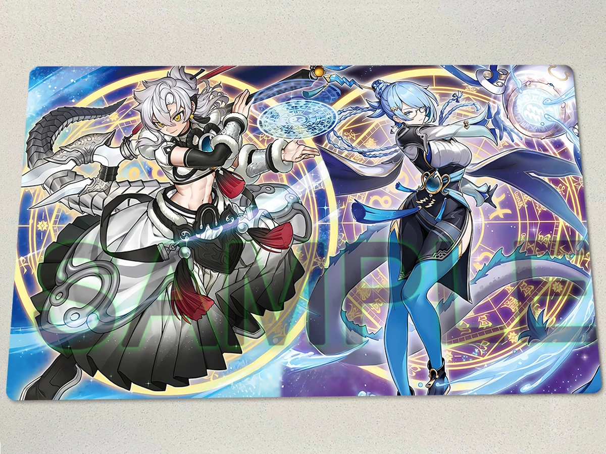 

YuGiOh Dragon Tale Lucias Playmat Dragon Tale Fymena TCG CCG Коврик для настольной игры Коллекционный коврик для карточных игр Резиновый коврик для мыши Бесплатная сумка