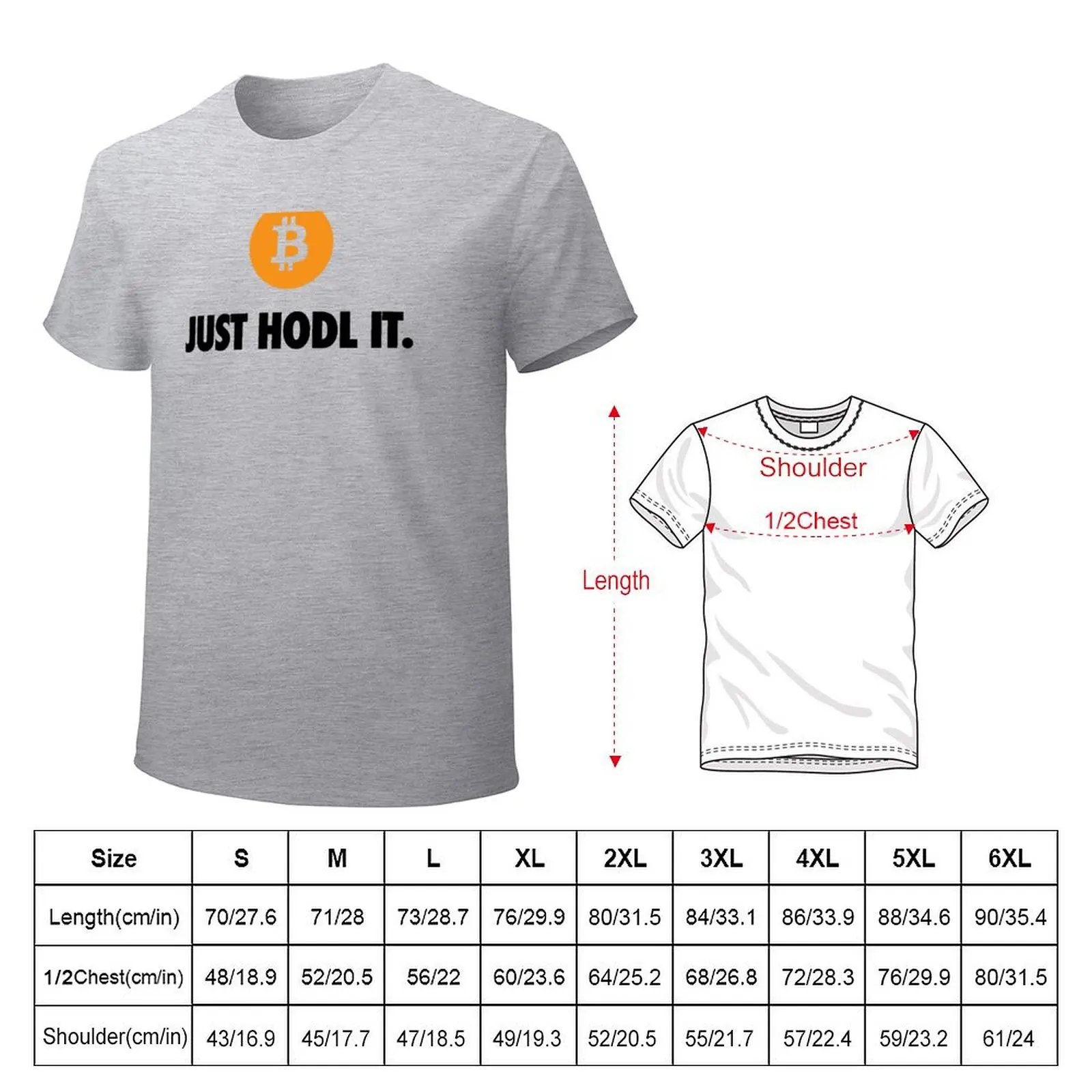 Just hold it Bitcoin T-Shirt quick-drying sports fans aesthetic clothes new edition T-shirts for men cotton