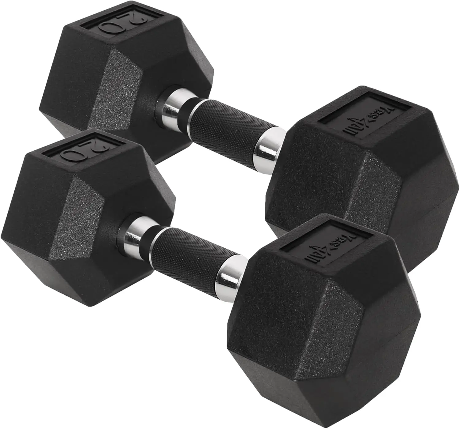 

Home Gym Workout, Chrome/Rubber Dumbbells, Chrome Color, Anti-Slip 10-30 LBS Pair