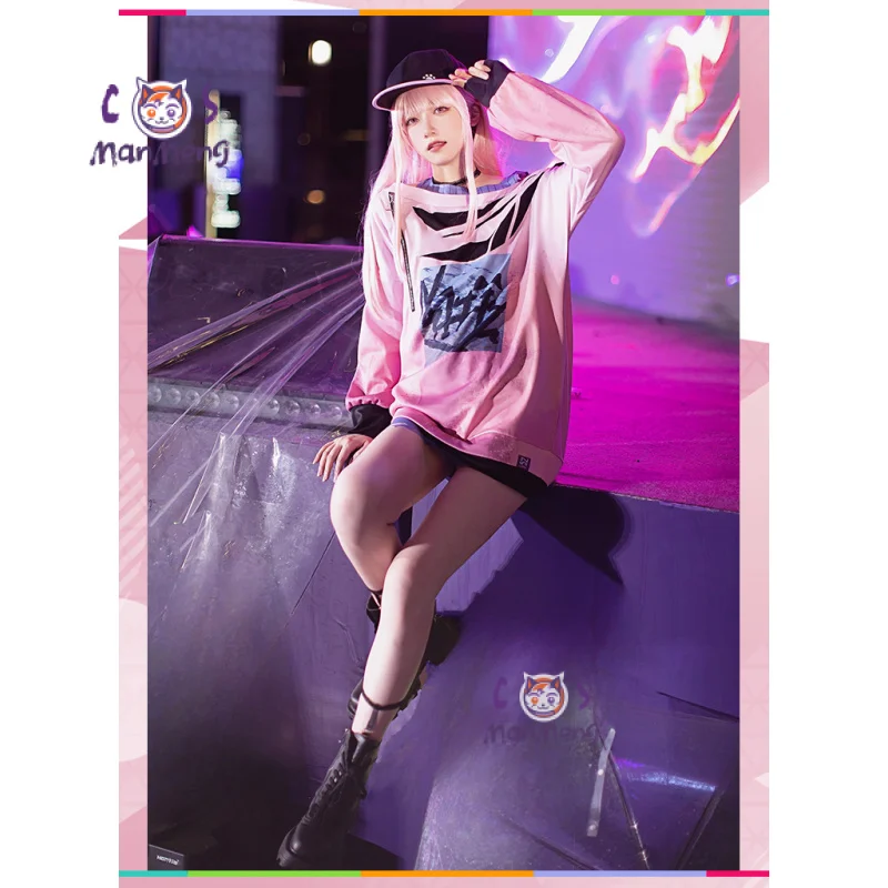 

Project Sekai Colorful Stage!Miku Akiyama Mizuki Cosplay Costume Hat shorts necklace hoodie Halloween fashionable men women set