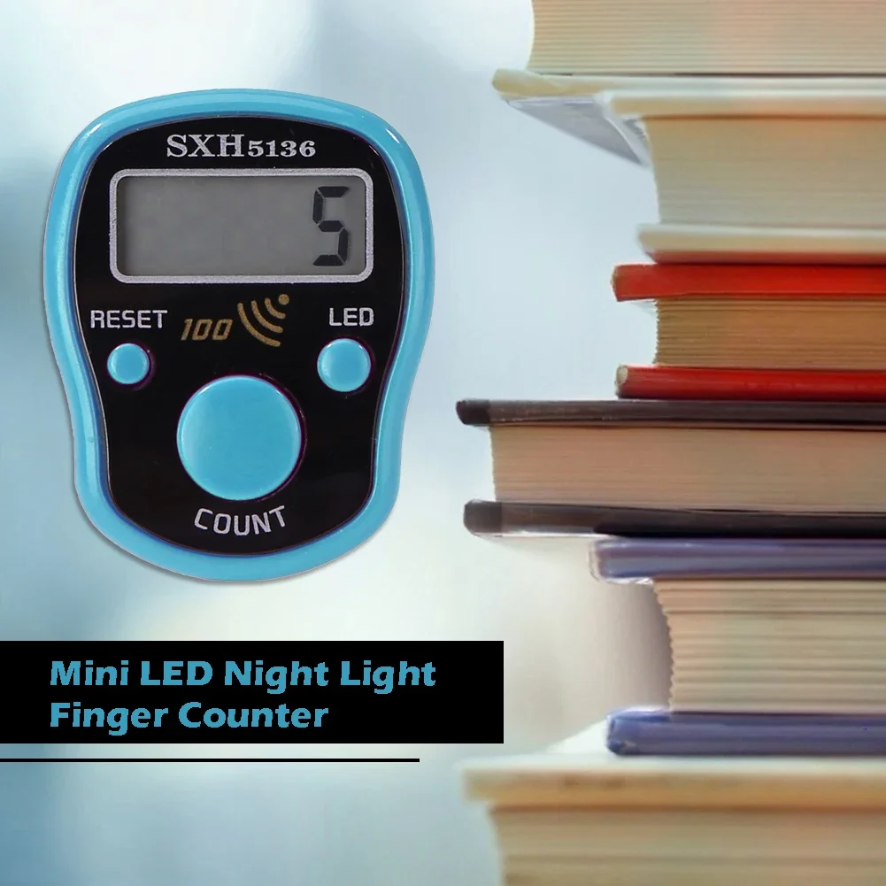 Penghitung Jari Baris Penanda Jahitan Mini Penghitung Tangan Tampilan Digital Elektronik LCD