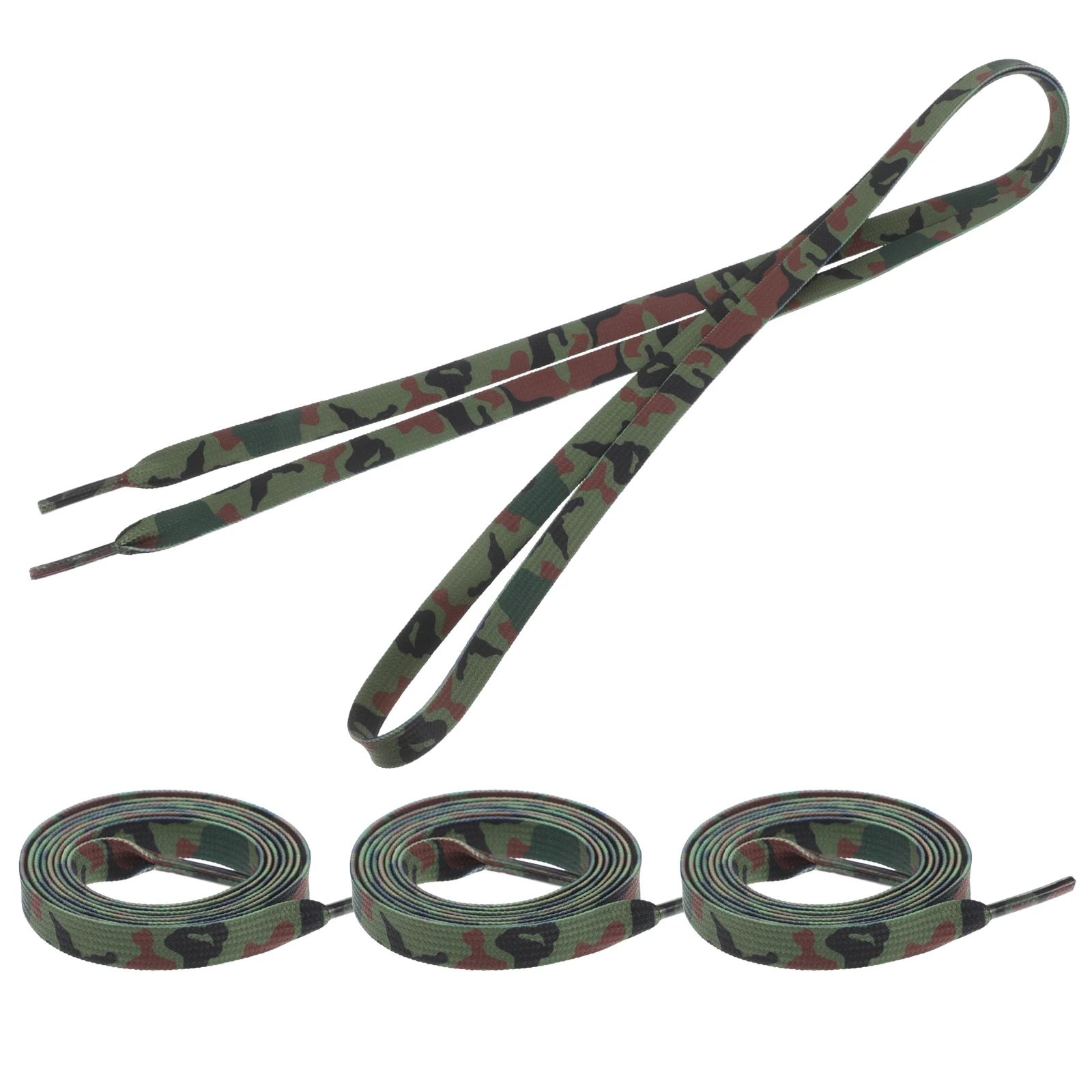 

2 шт., камуфляжные шнурки, сменные плоские шнурки для кроссовок, спортивная обувь с рисунком, винтажные рабочие ботинки, кружевные спортивные прочные