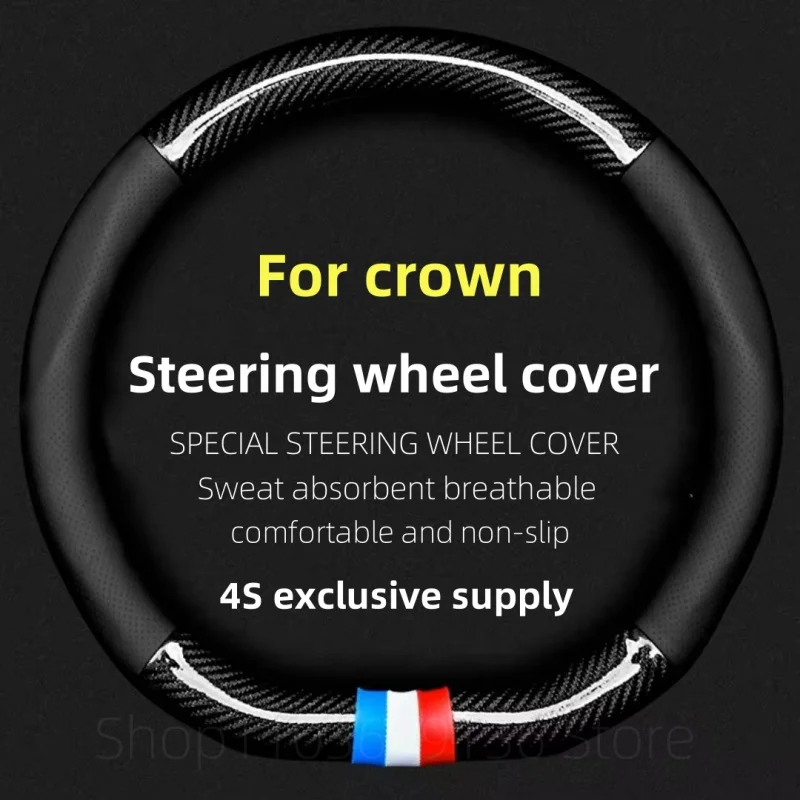 

Car Steering Wheel Cover Leather 38cm For Toyota Corolla Fortuner Sequoia Auris Avensis YARIS Vios Celica 86 Rav4 4Runner C-HR