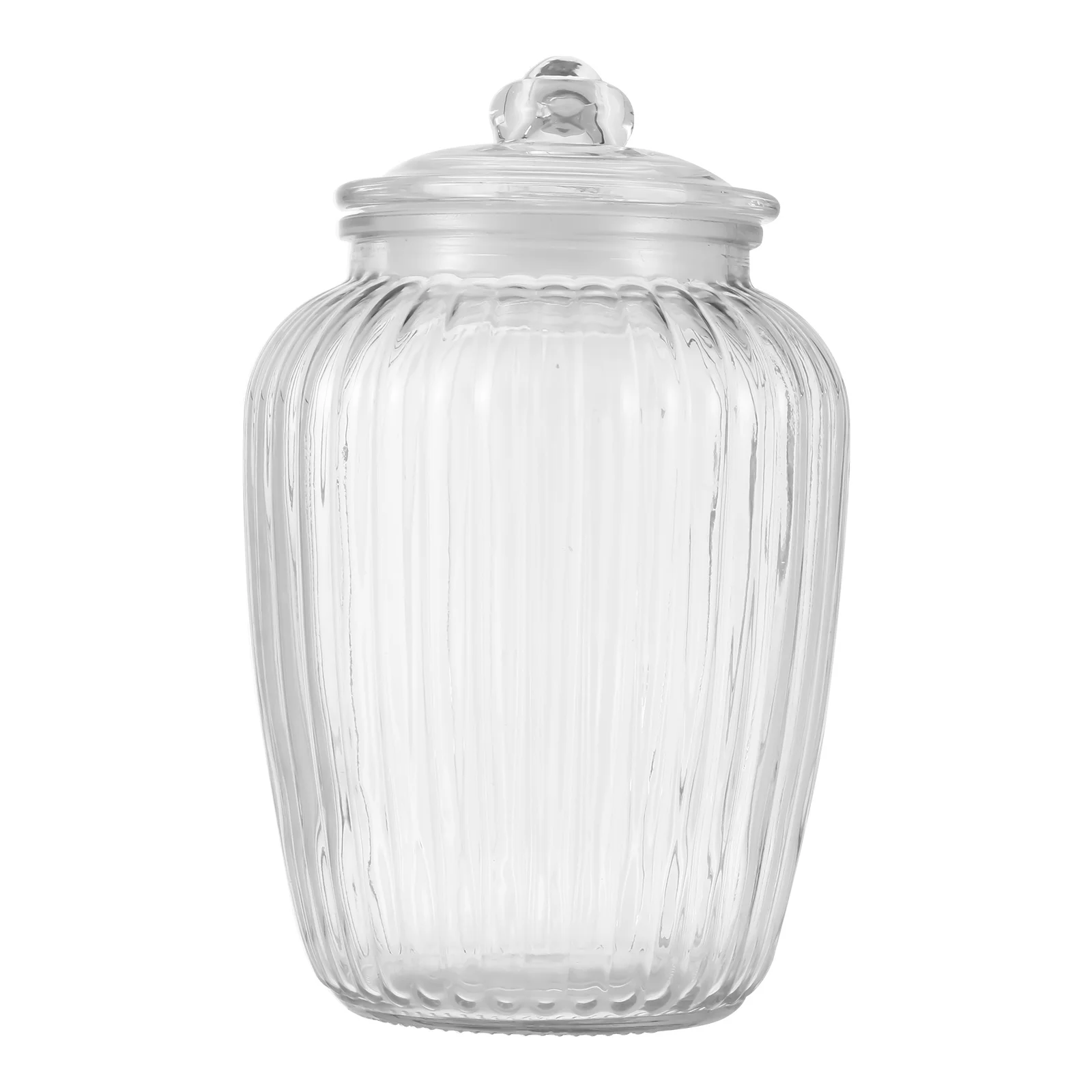

1Pcs Clear Glass Jar High Borosilicate Heat-Resistant Container for Grains Nuts Tea Beans Cereal Coffee Moisture-Proof
