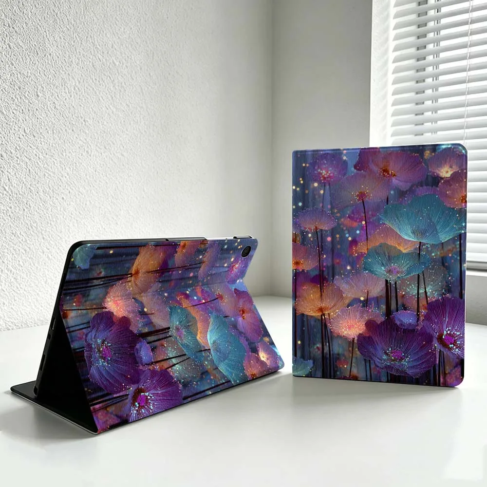 Colorful Floral Pattern For Samsung Galaxy Tab S11 S10 S9 S8 S7 A11 A9 A8 Ultra Lite FE Plus Soft Inch Tablet Case Cover