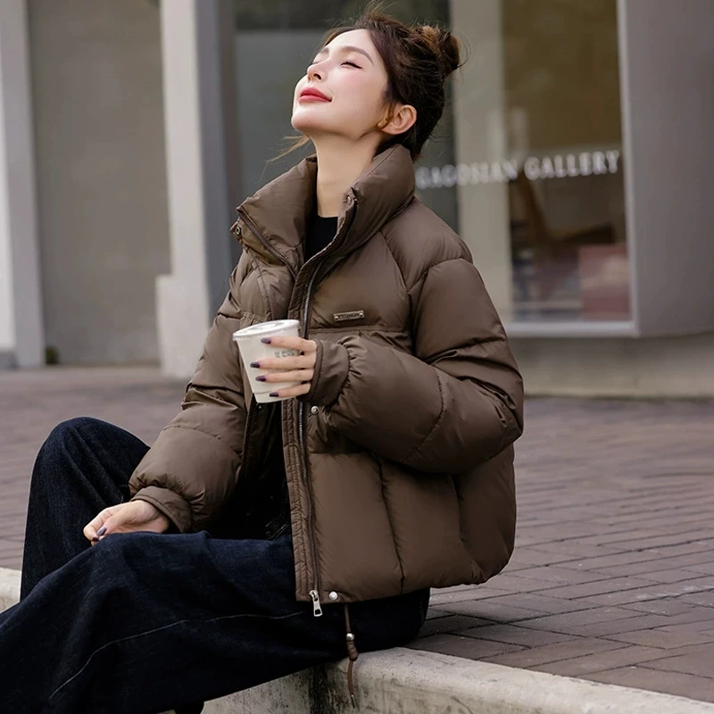 2025年冬新作 レディース ショート丈 ゆったり カジュアル カレッジ風 厚手 パンジャケット コットンパーカー