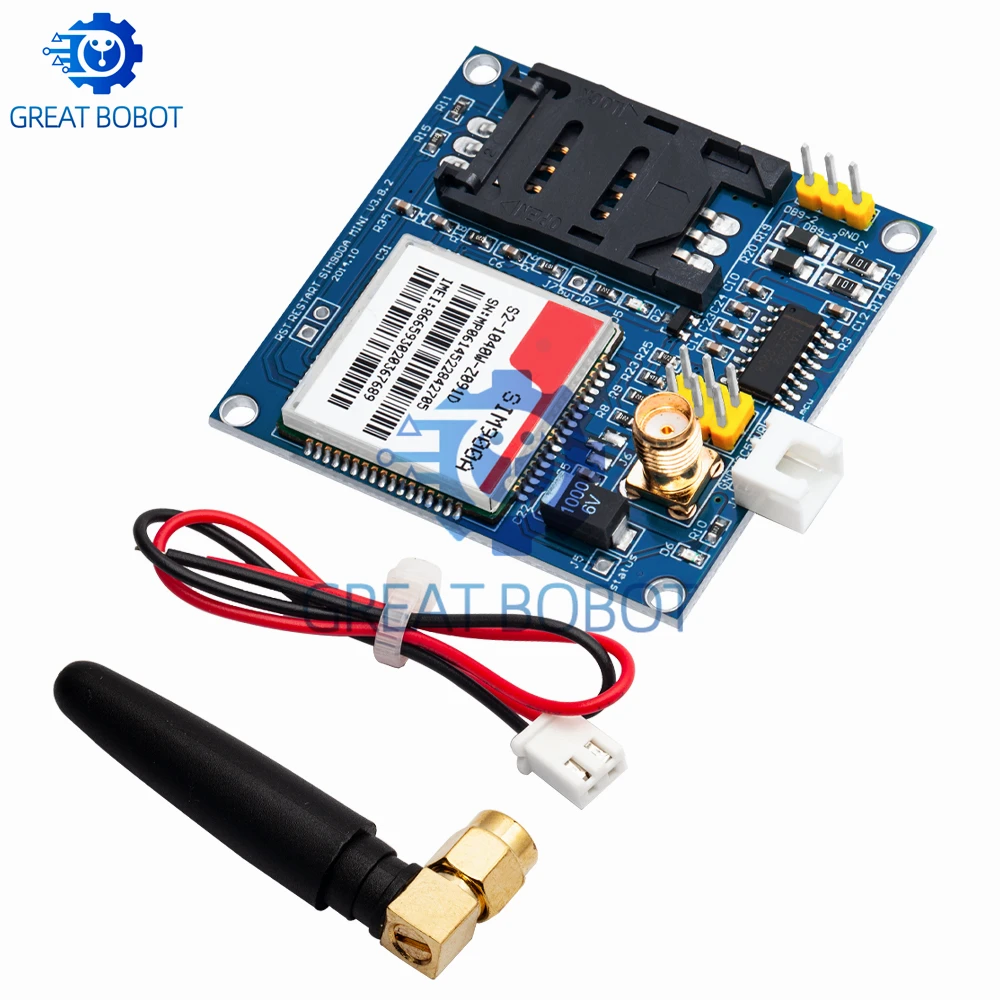 وحدة نقل البيانات اللاسلكية BS ، مجموعة ألواح GPRS GSM مع هوائي ، SIM900A SIM900 Mini V4.0 ، C83 #5
