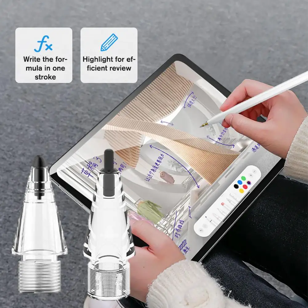 Stylus Tip Replacement Stylus Pen Nib Clear Precise Control Pencil Tip Cover For Pencil Spare Nib Upgraded Replacemen H4m2
