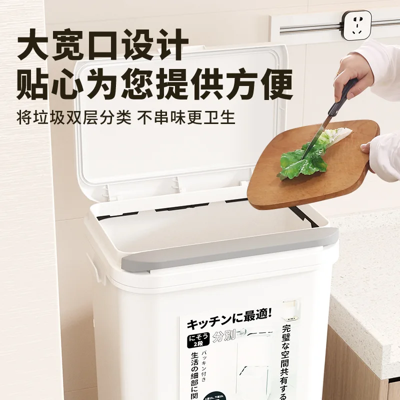 Kitchen Pull-Out and Press Double-Open Trash Can: A Smart Bin for a Tidy Home thumbnail