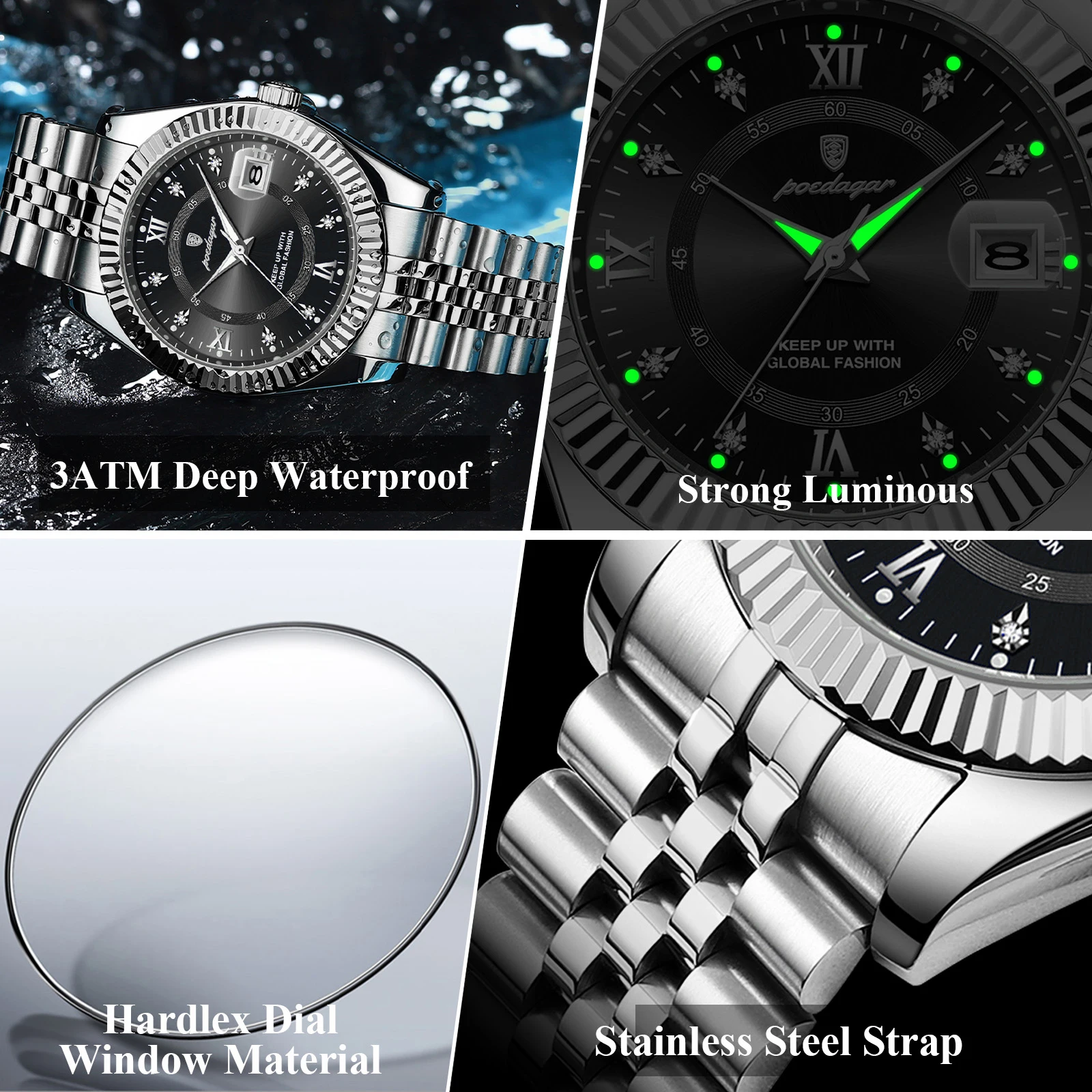 ساعة يد رجالية من ماركة POEDAG - مراجعة Luxury Watch Cartier وسعره