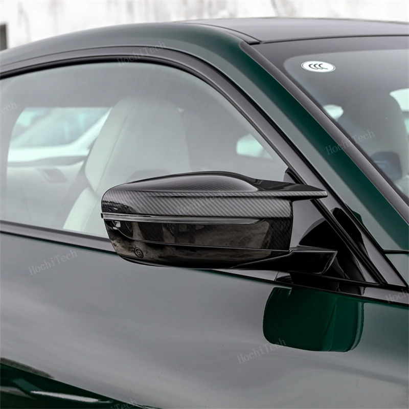 Glossy Black Carbon Pattern Rearview Exterior Side Mirror Caps for BMW M240i M440i i4 M50 M2 G87 M3 G80 M4 G82 G83 Replacement
