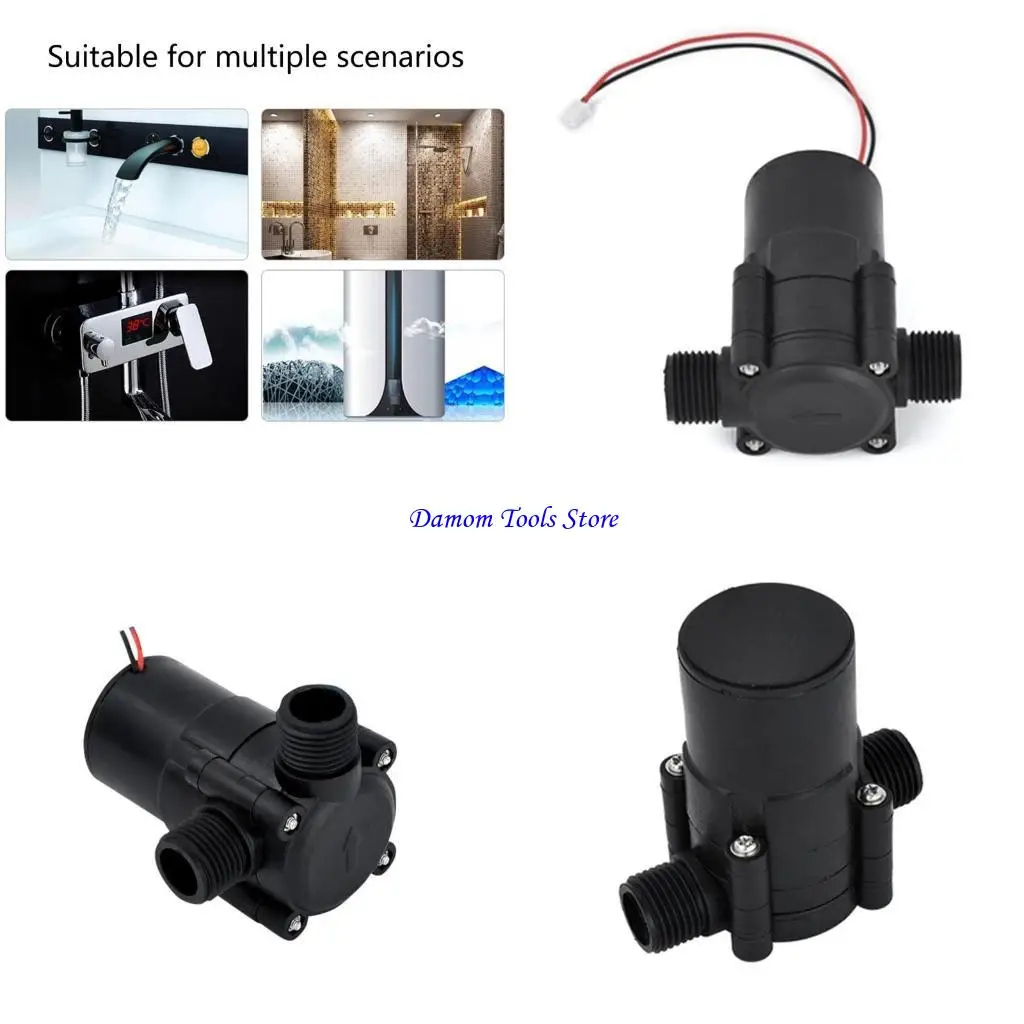 

57BE DC-Hydraulic Generator Pipeline Mini Water Generator Hydroelectric Power Energy-Generator G1/2 Male Thread