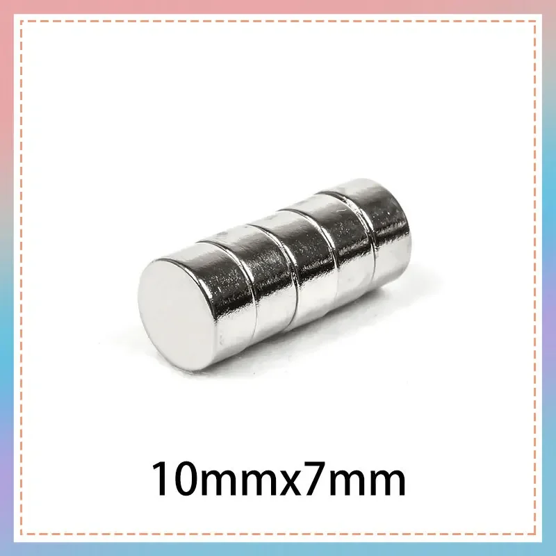 10x7mm Round Powerful Strong Magnetic Magnets N35 10*7 Disc Permanent Neodymium Magnet 10mm x 7mm