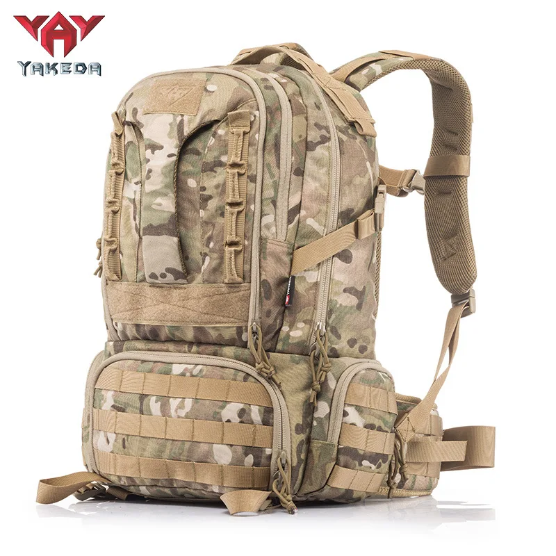 YAKEDA Large Capacity Backpack Multi functional Tactical Backpack Camouflage Sports Outdoor Bag Mountaineering Camping Equipment