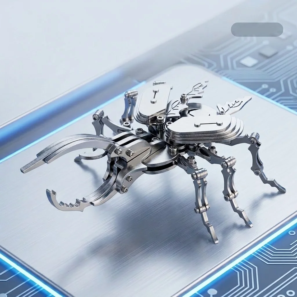 MOKR 3D Metal Puzzle Beetle Toy Brain Teaser For Adults DIY Handicraft Model Christmas Birthday Gift