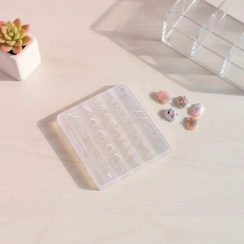 3D-Silikon-Nagelkunstform mit niedlichen Cartoon-Mustern, antihaftbeschichtet, für DIY-Nageldekoration und Charm-Herstellungswerkzeuge – Detail 1