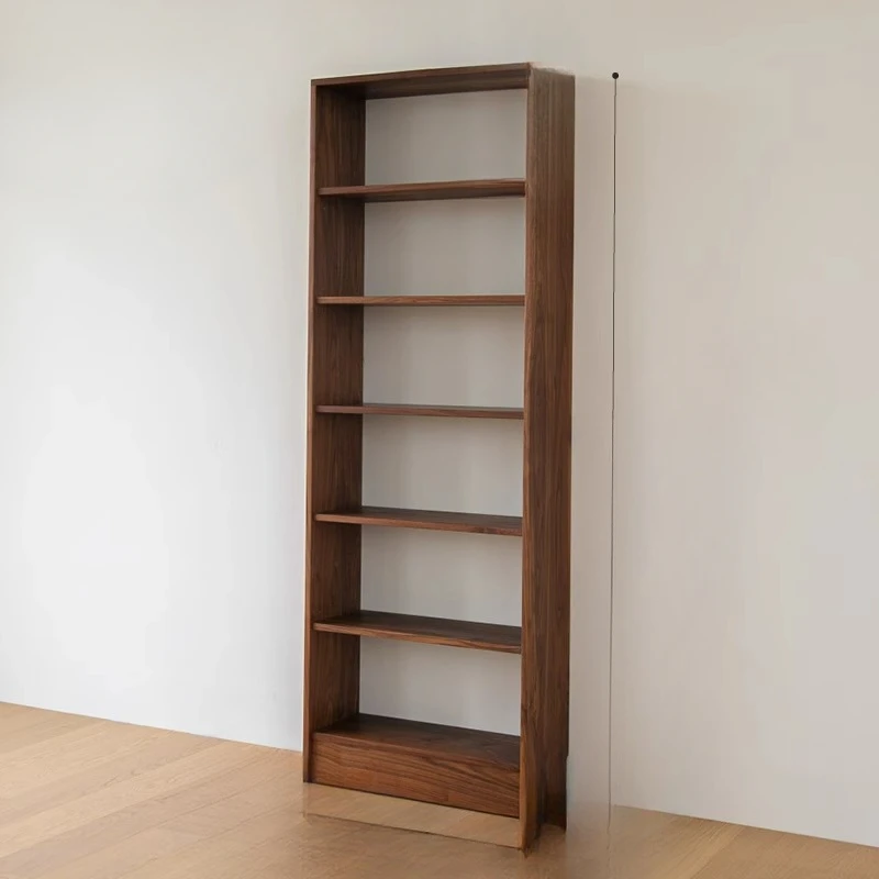 

Combination bookcase, solid wood storage study living room whole wall black walnut cherry wood