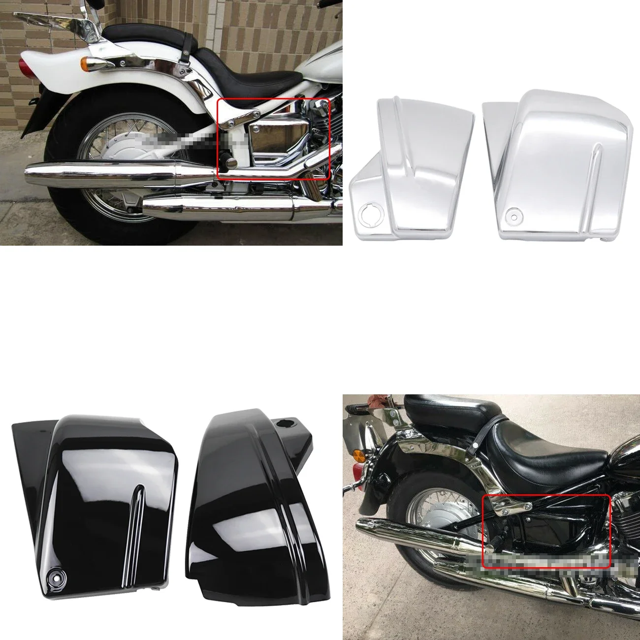 

Боковые накладки на аккумуляторную батарею мотоцикла, подходят для Yamaha V-Star XVS400 XVS650 Dragstar DS400 DS650 Custom Classic