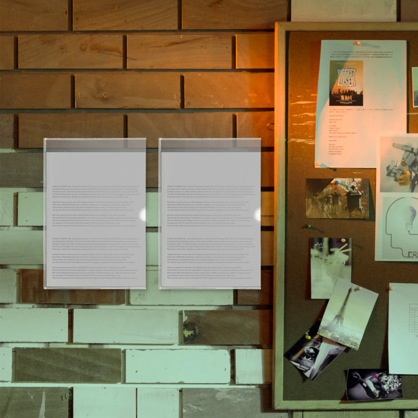 

2Pcs Acrylic File Display Box Transparent Desk Organizer Clear A4 Document Holder Office File Rack for Workspace Storage System