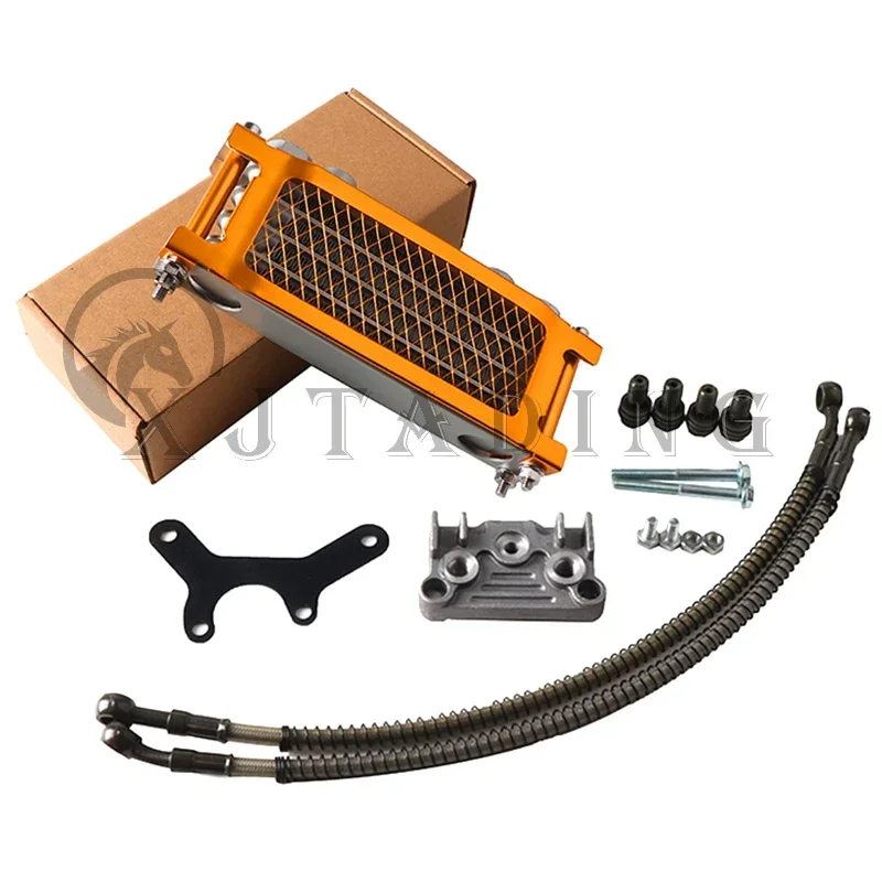 Motocross Universal 50cc-140cc Modifizierter Ölkühler Ölkühler-Kit für Honda Yamaha Kawasaki Dirt Bike Mopeds Enduro Motocross