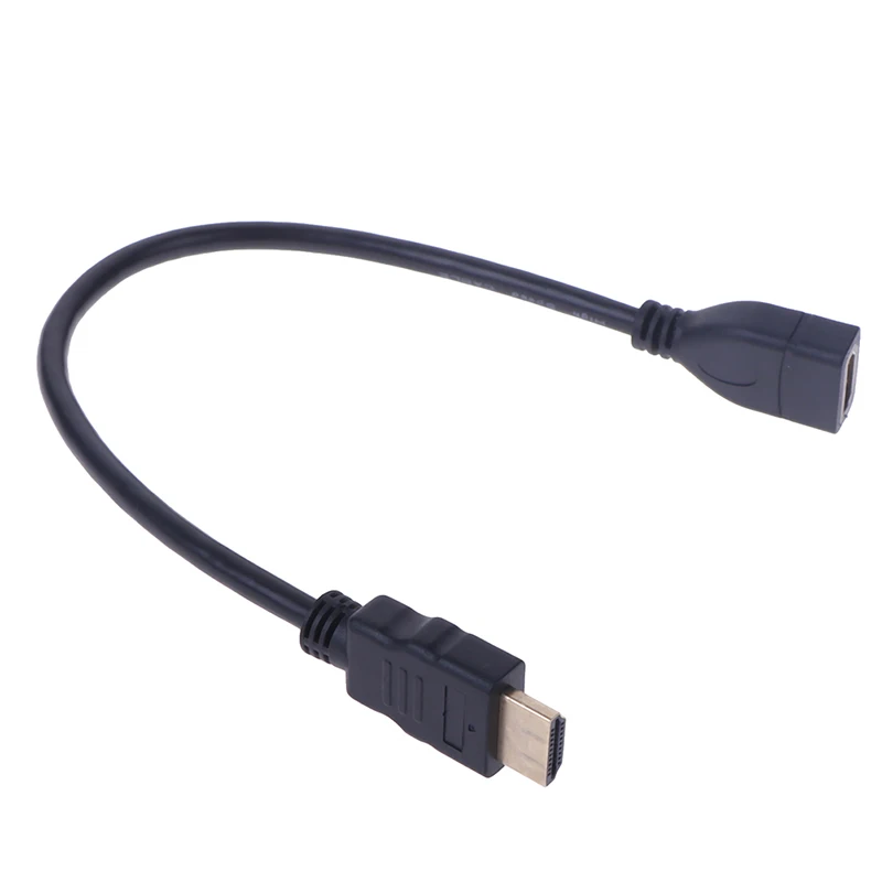 1 sztuka 15cm/30cm HDMI kabel rozszerzenie męskie i żeńskie HDMI ochraniacz przedłużacz