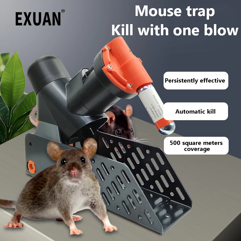 Najnowsza przenośna mysz i pułapka na szczury A24 CO2, łatwa do wielokrotnego chwytania, automatyczna maszyna do resetowania gryzoni, mysz i pułapka