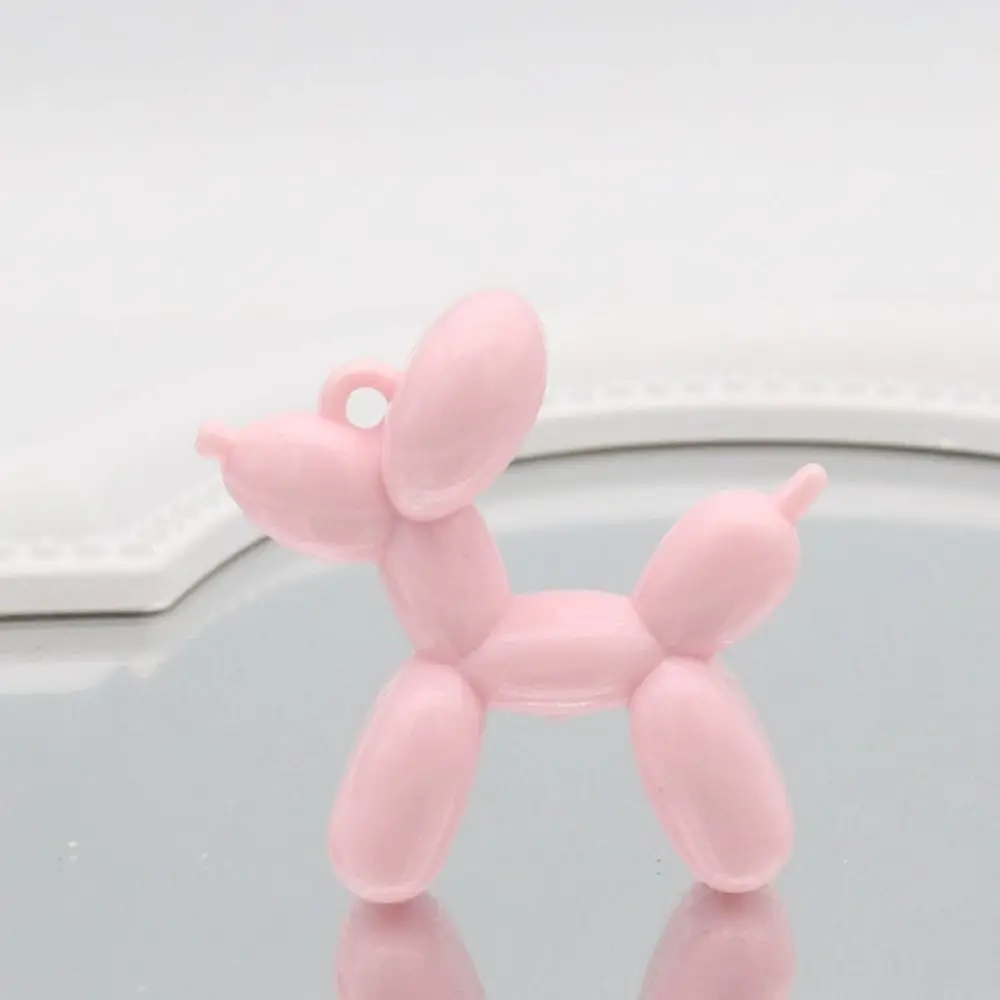 Puppy Acrylic Puppy Balloon Beads Dog Makeing Keyring Rubber Dog Loose Spacer Beads Handmade Animal DIY Jewelry Accessory