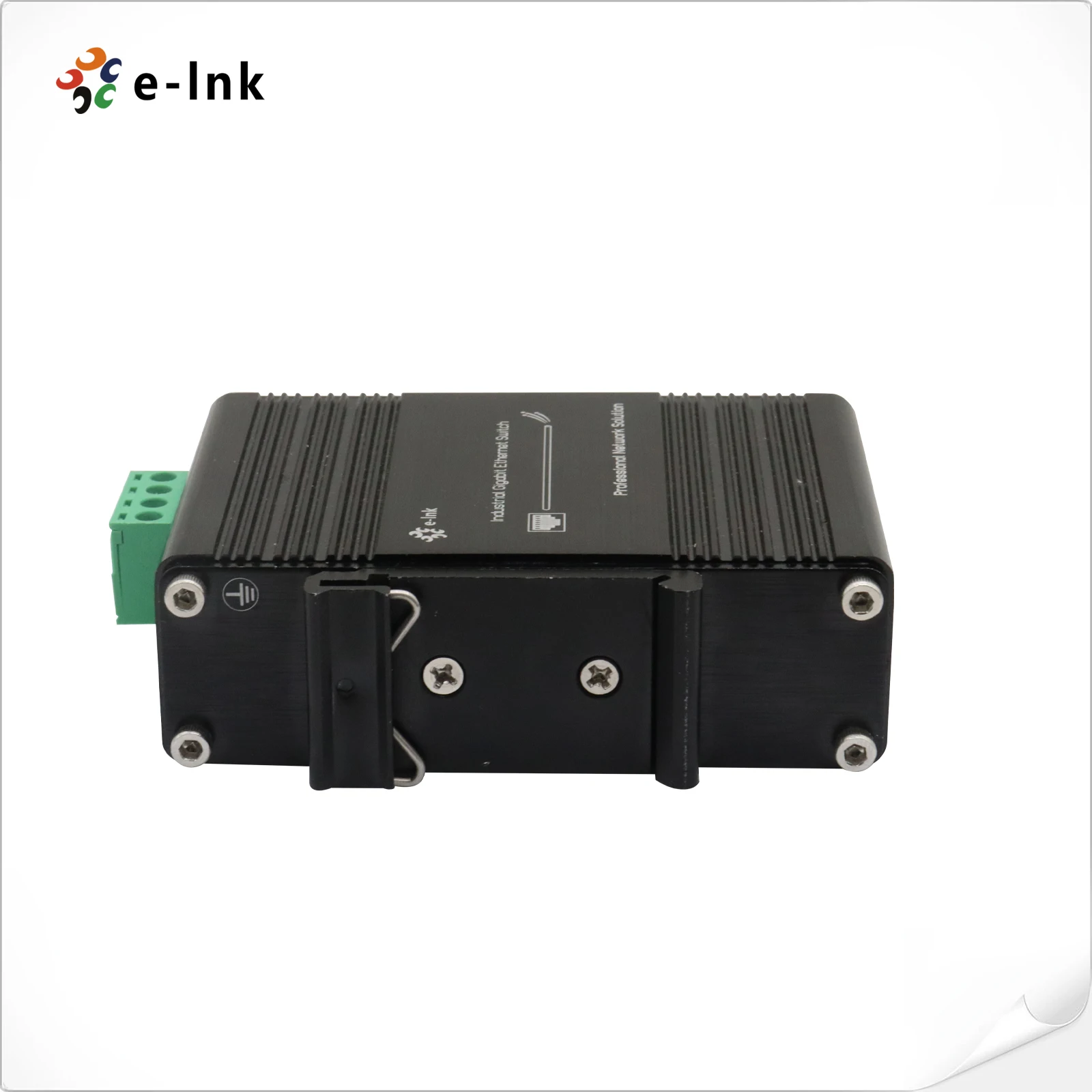 Mini Industrial Media Converter with 30W IEEE 802.3at PoE+ 12-48VDC, DIN-Rail Mount, -40°C to 75°C