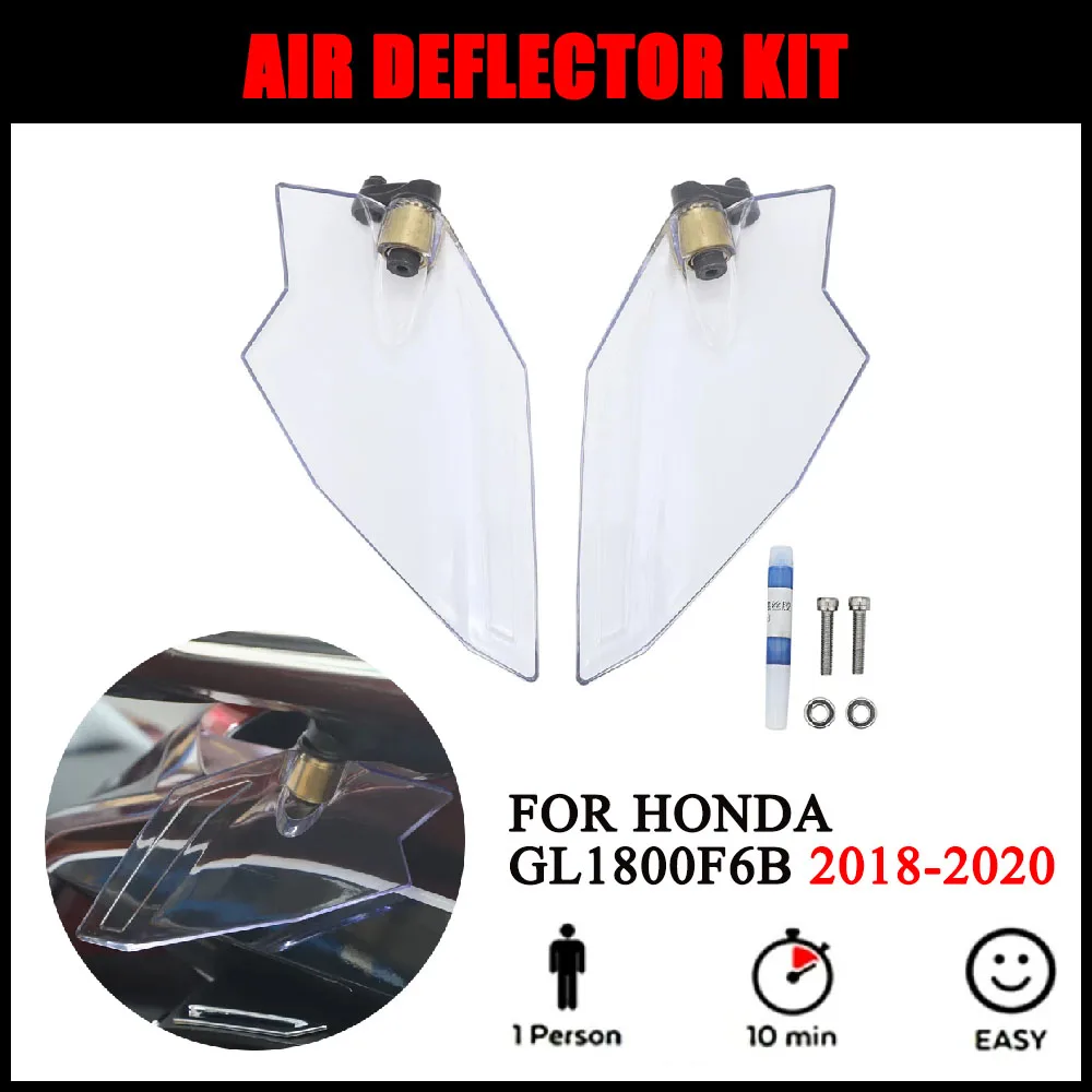 

Motorcycle Accessory High Quality Dark Grey and Clear Upper Air Deflector Set For Honda Goldwing 1800 GL1800 F6B GL 1800 2018+up