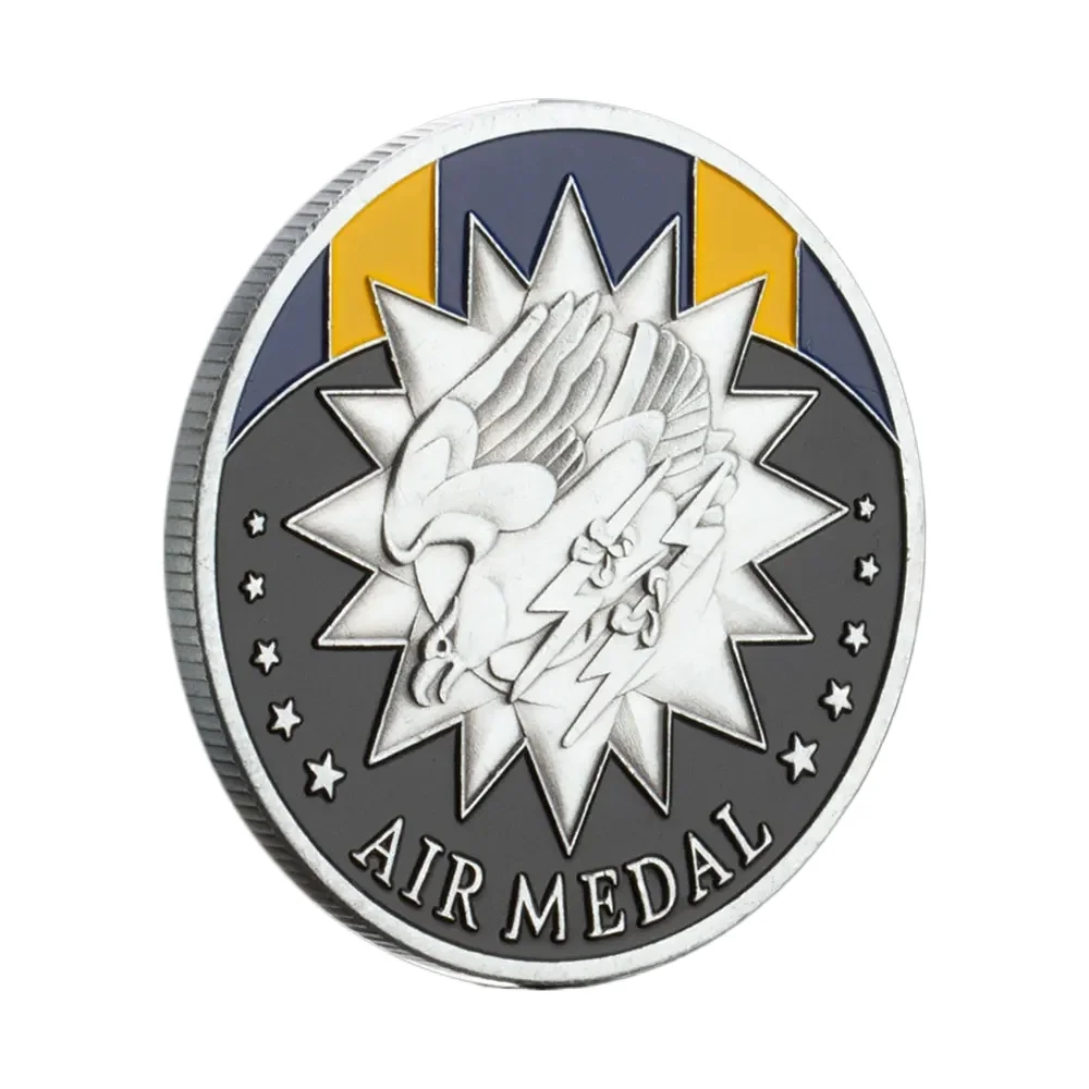 US Air Force Medal of Honor Souvenir Coin Silver Plated Flying Eagle Holds Thunder Commemorative Coins