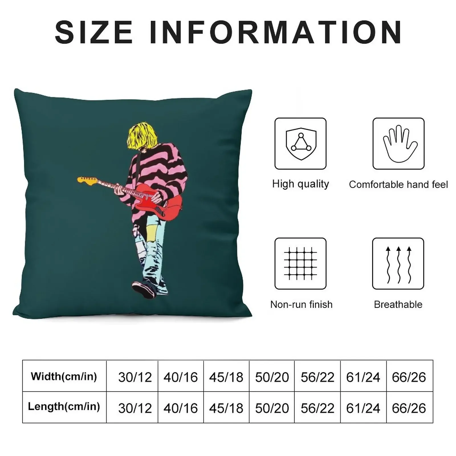 Kurt Cobain Artistic Modern Pop Portrait Design Throw Pillow Cushions Decorative Cushions For Luxury Sofa pillow