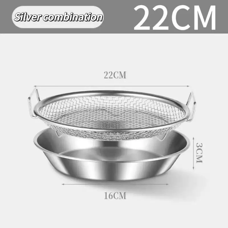 

Cooking Strainer Set Frying Oil Control Sieve with Removable Tray for Fried Snacks