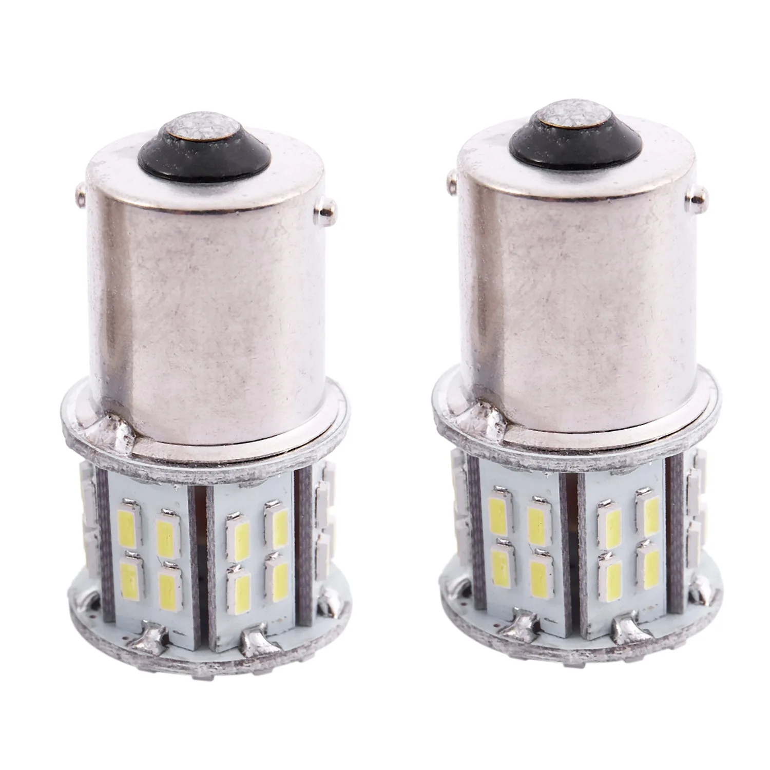 2x 1156 BA15S 382 P21W White 50 SMD LED Car Tail Turn Signal Reverse Light Bulbs