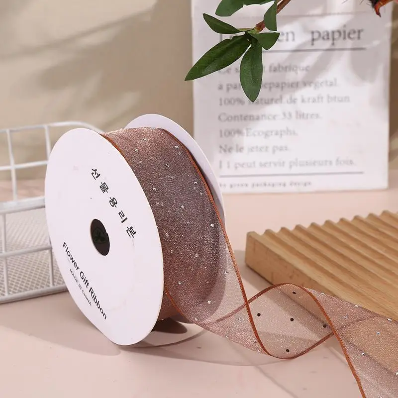2. 5/4cm Heißprägeband für Haaraccessoires, Organzaband für handgemachte Schleifen, Haarspangen, Kleidungsstücke, Geschenkverpackungen. – Detail 17