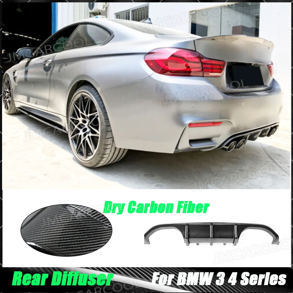 

For M3 M4 Dry Carbon Fiber FRP Car Rear Bumper Lip Spoiler Diffuser For BMW 3 4 Serises F80 M3 F82 F83 M4 2014-2017 Bumper Guard