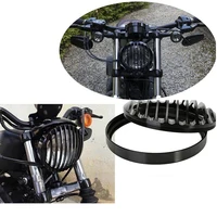 Cubierta de Rejilla para Faro LED de Motocicleta de 5.75"" (5 3/4"") en ABS para Harley Sportster XL 883 Iron 1200 2004 en adelante, Personalizada XL1200C 1200