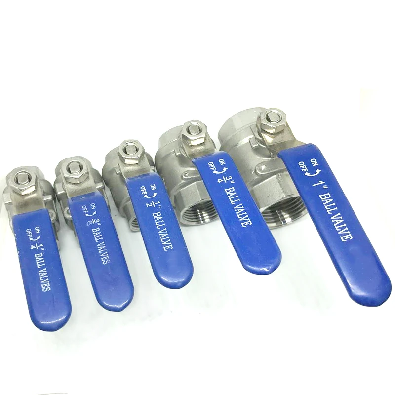 Female Straight Two-pieces Full Ports 304 Stainless Steel Ball Valve SS304 BSP 1/4