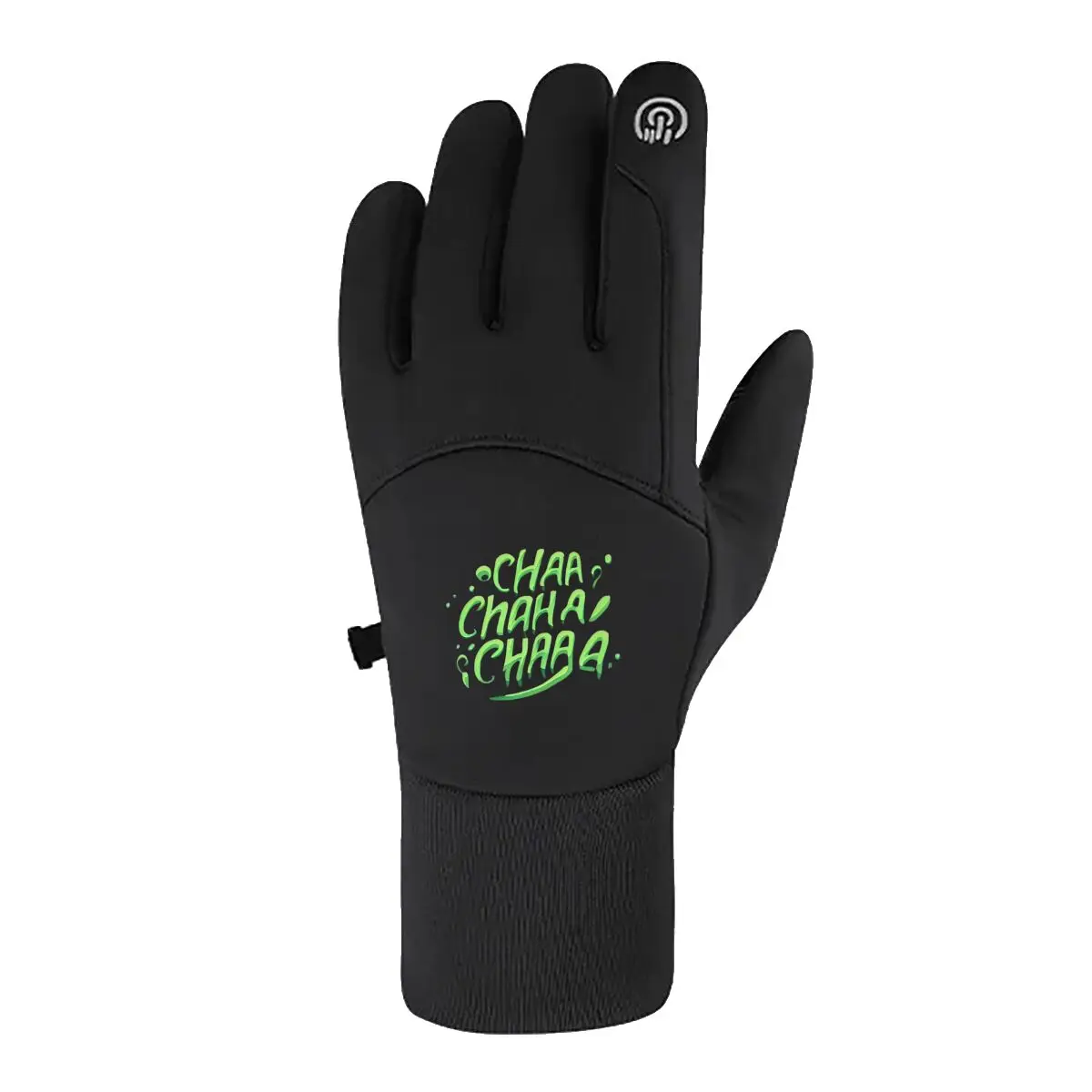 Chacha Fun Green Rhythm Daily Ride Gloves Warm Windproof Touch Screen