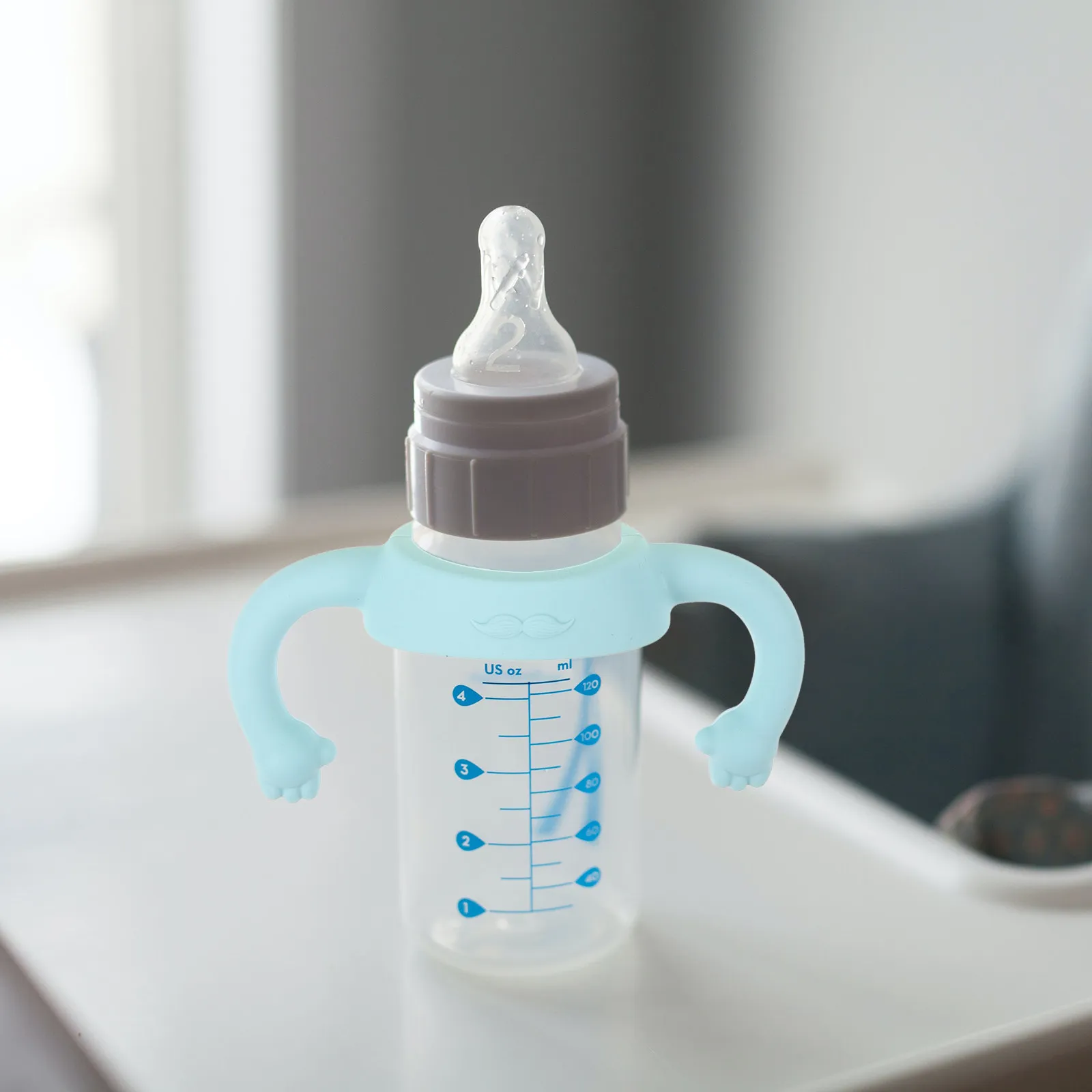 

2Pcs Baby Bottle Handles Silicone Ergonomic Wide Neck Non Slip Infant Grip Milk Bottle Accessories Baby Feeder Handle