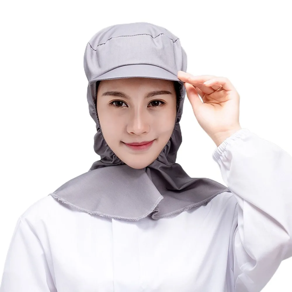 

New Neck Protector Dust-free Shawl Hat Breathable Solid Color Dust Proof Cap Work Cap Women Men
