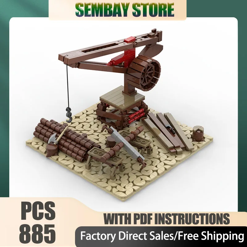 Mittelalterliche Burg Moc Bausteine Modulares Age Of Empires - Lumber Camp Technologie Blöcke Weihnachten DIY Spielzeug Bau Geschenke