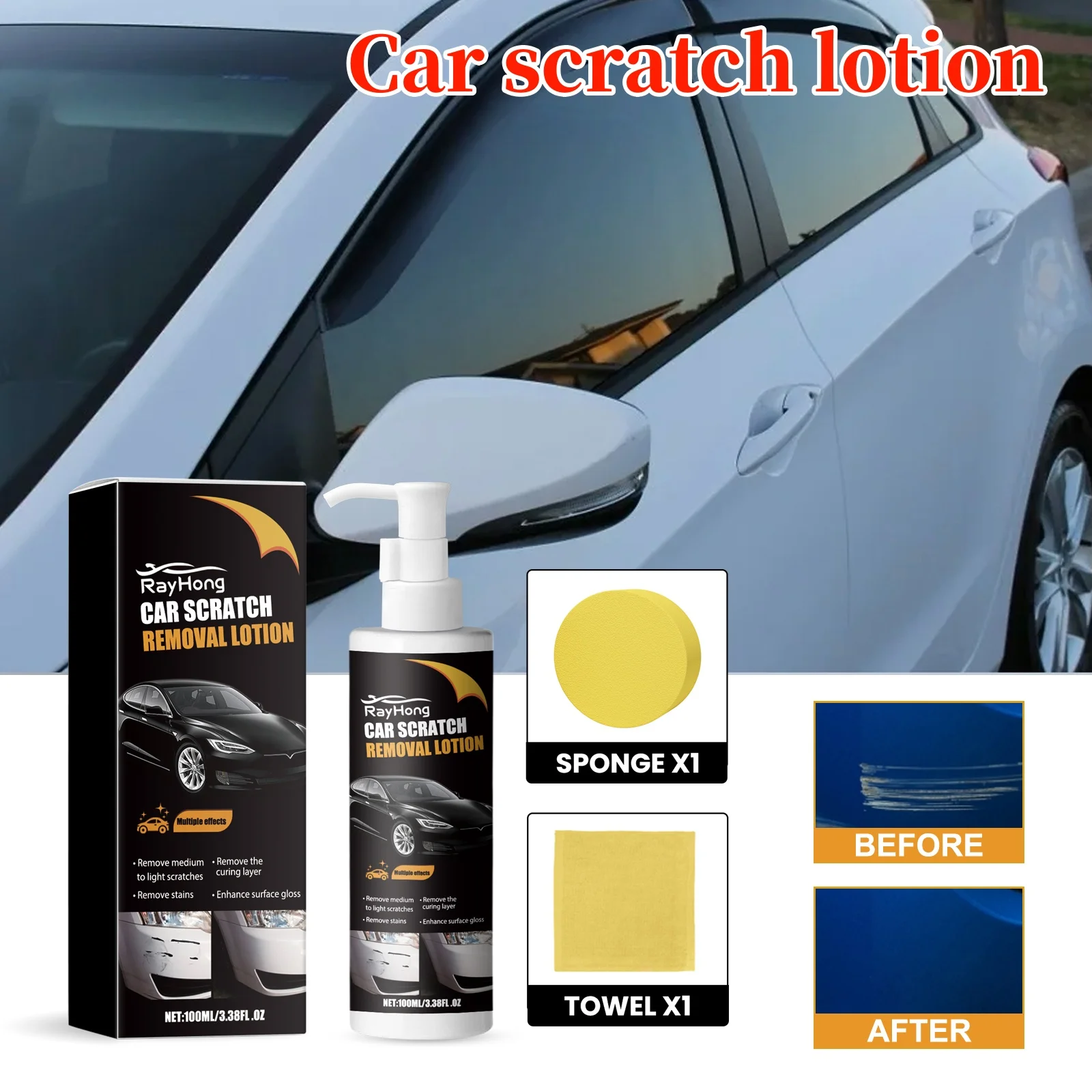 

Effective Convenient Car Scratch Repair Kit Repair Cream Paint Scratch Wax Car Paint Scratch Remover Polishing Repair Solution