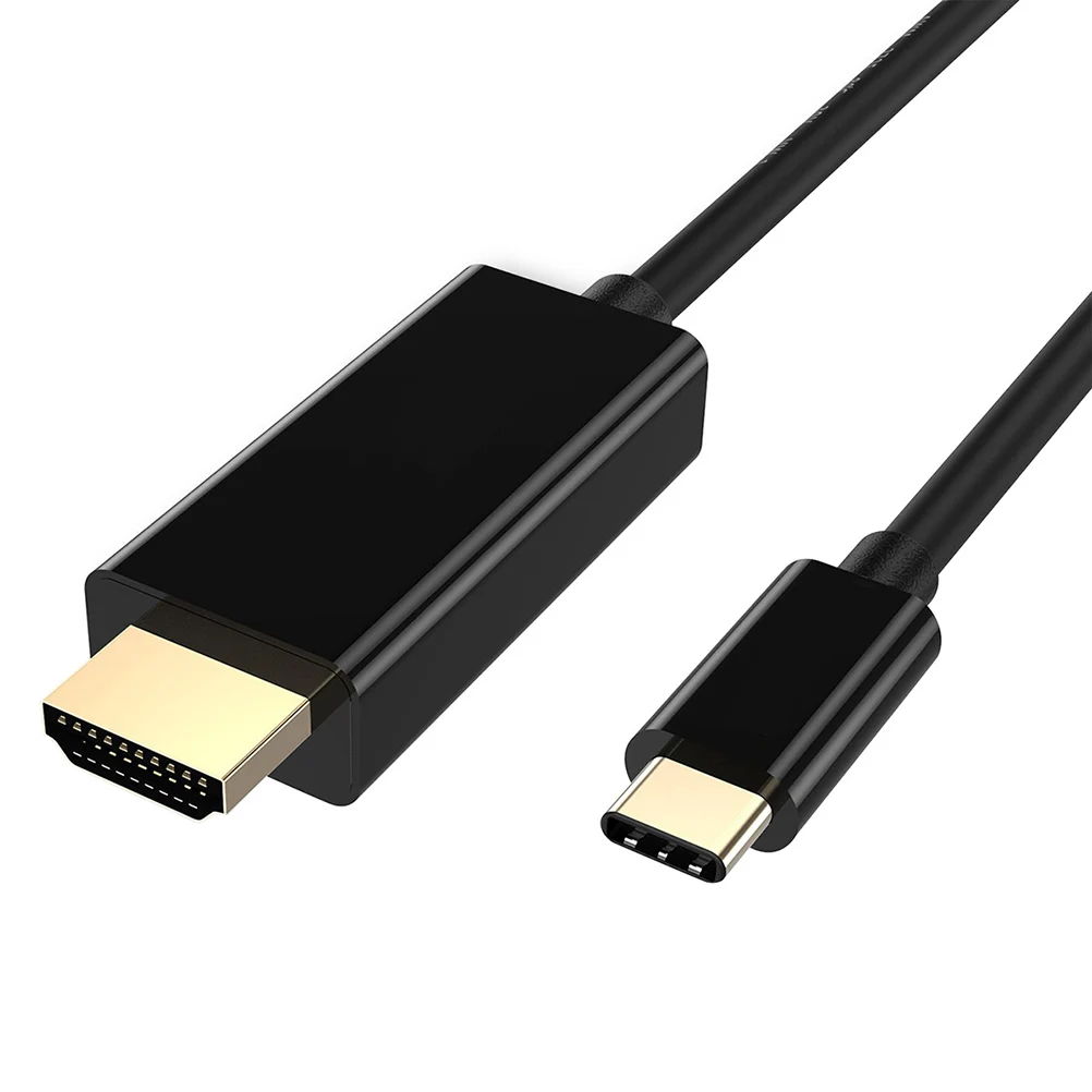 

1.8M Usb Type-C To Cable Type-C To Vga Adapter Cable For Laptop Monitor Projector Black Type C Converter 4K Cord Pc