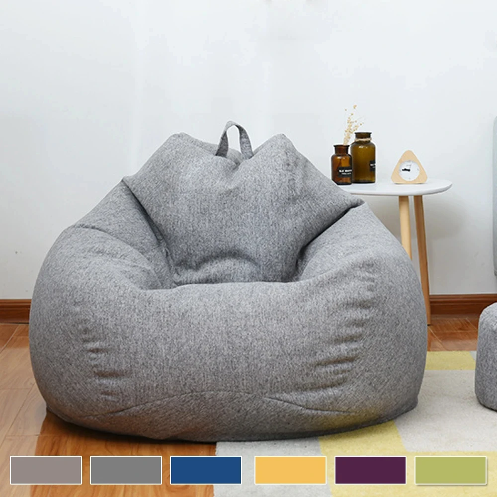 Large Bean Bag Chair Sofa Cover Comfortable Outdoor Lazy Seat Bag Couch Cover for Home Garden Living Room