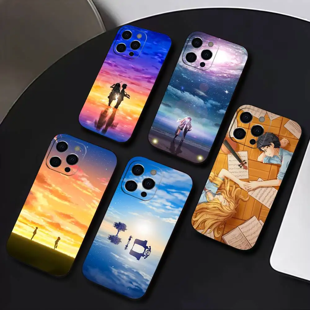 

Y-Your L-lie IN APRIL Phone Case For iPhone 17,16,15,14,13,12,11 Plus,Pro Max,XS,Soft Silicone Black Cover