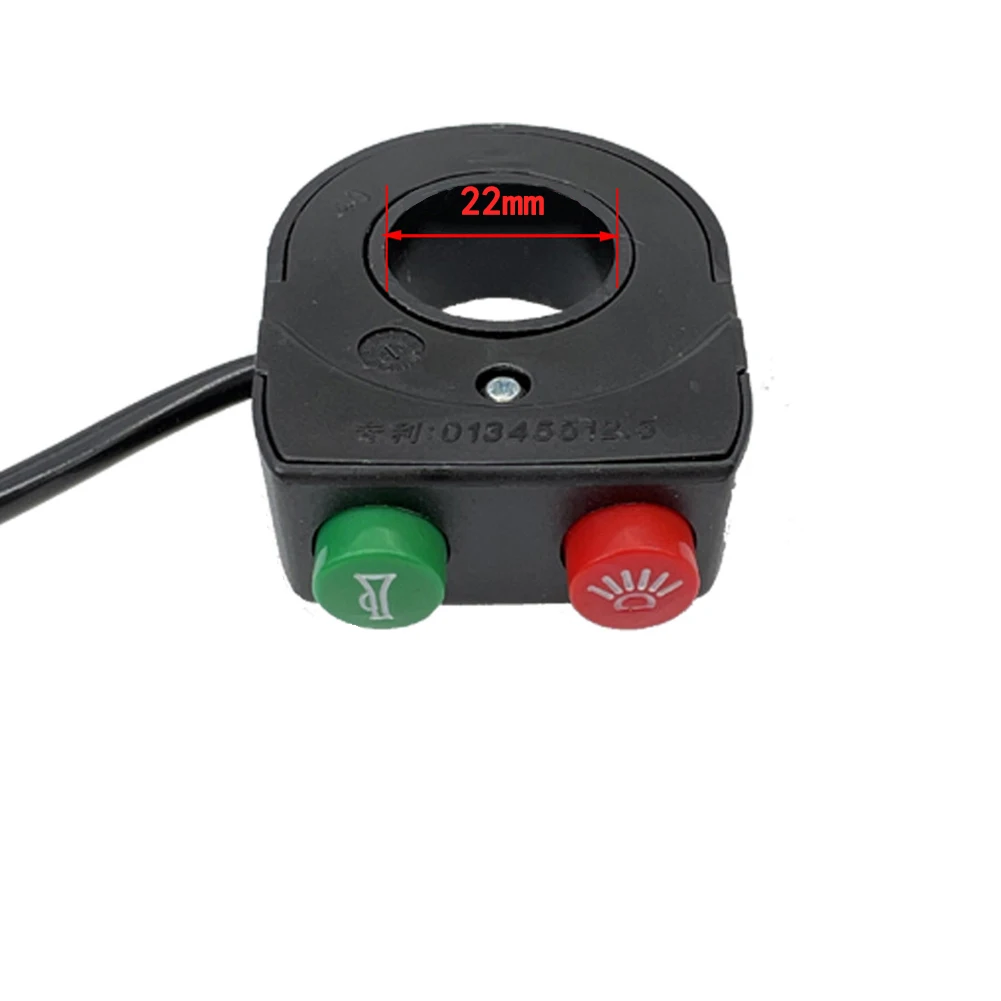 

Переключатель передней фары Wuxing 2-в-1 для электровелосипедов и самокатов, крепление на руль, с кабелем 150 см