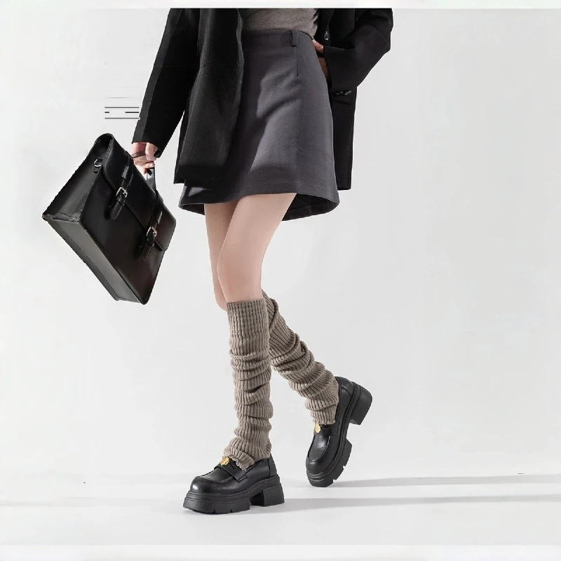 

Зимние теплые длинные носки для йоги с напуском, уютные мягкие вязаные гетры с напуском, женские термоспортивные носки для танцев, тренировок в тренажерном зале