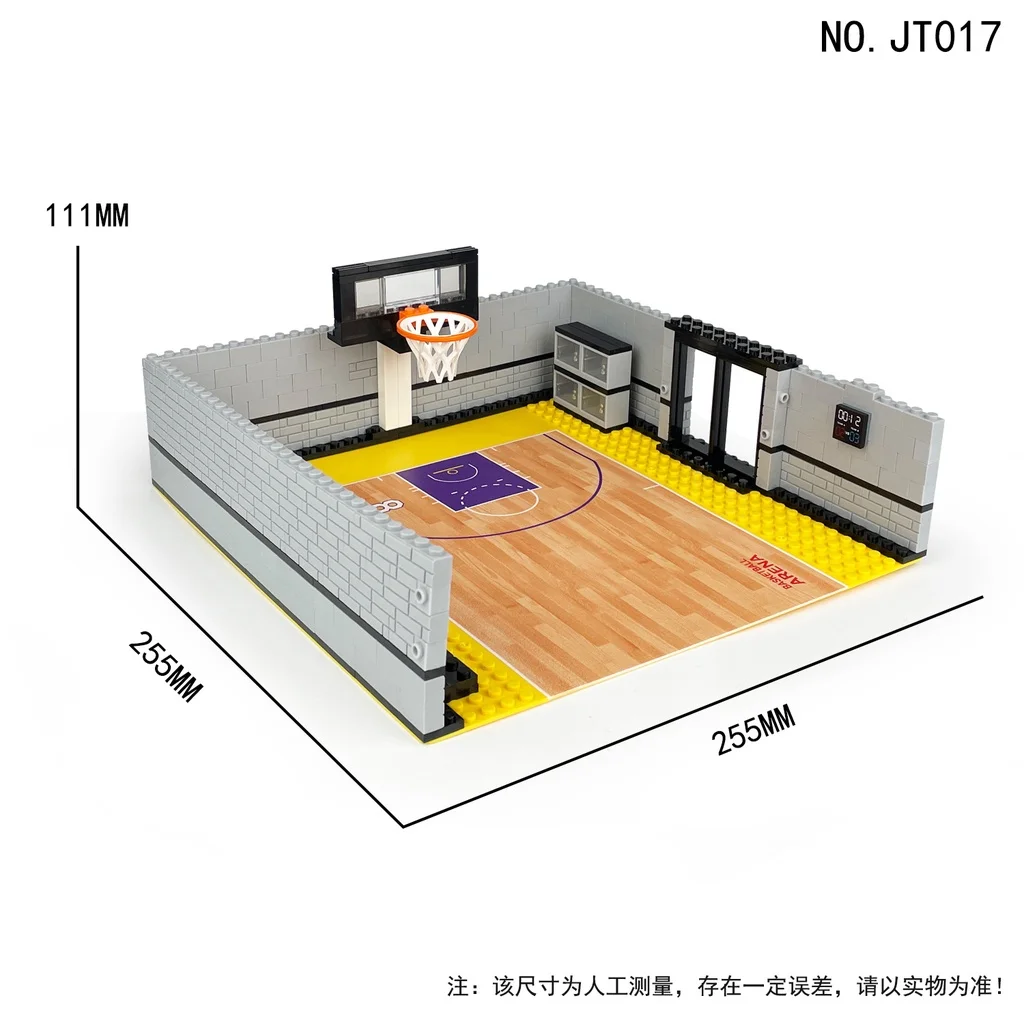Cena de basquete das crianças pequenas partículas montadas blocos de construção brinquedo educativo bola rei domine diy menino presente aniversário